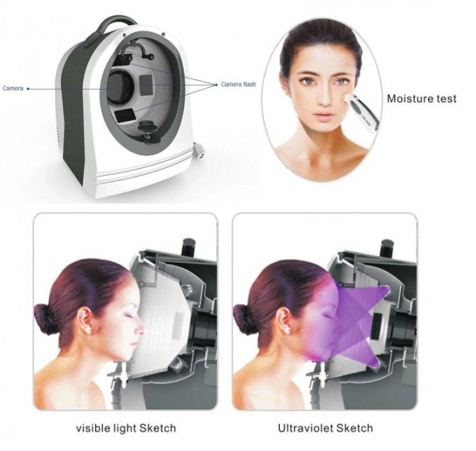 Skin Mirror Instrument 100V - 240V Digital Skin Analysis Machine , 3D Magic Mirror Skin Analyzer